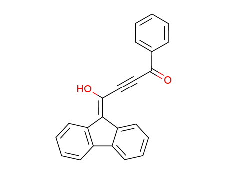 Molecular Structure of 96547-70-5 (2-Butyn-1-one, 4-(9H-fluoren-9-ylidene)-4-hydroxy-1-phenyl-)