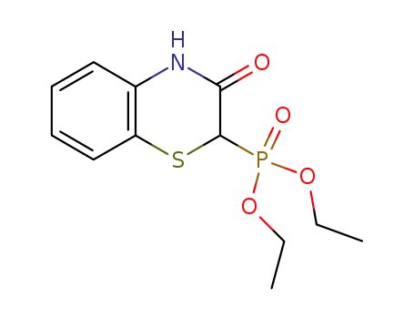 Molecular Structure of 55043-33-9 (Phosphonic acid, (3,4-dihydro-3-oxo-2H-1,4-benzothiazin-2-yl)-, diethyl
ester)