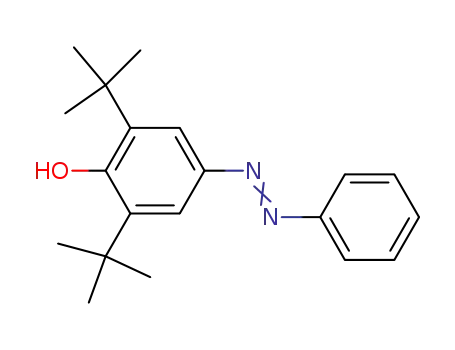 Molecular Structure of 20031-57-6 (Phenol, 2,6-bis(1,1-dimethylethyl)-4-(phenylazo)-)