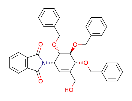 (1S,2S,3S,4R)-1-phthalimido-2,3,4-tri-O-benzyl-5-(hydroxymethyl)-5-cyclohexene-2,3,4-triol