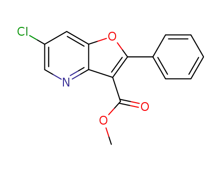 6-chloro-2-phenyl-furo[3,2-<i>b</i>]pyridine-3-carboxylic acid methyl ester