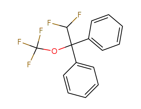 Molecular Structure of 73037-95-3 (1,1-Difluoro-2-(trifluoromethoxy)-2,2-diphenylethane)