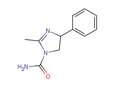 Molecular Structure of 28438-00-8 (2-methyl-4-phenyl-4,5-dihydro-imidazole-1-carboxylic acid amide)
