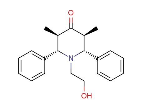 1-(2-hydroxy-ethyl)-3<i>t</i>,5<i>t</i>-dimethyl-2<i>r</i>,6<i>c</i>-diphenyl-piperidin-4-one