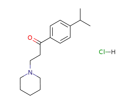 Molecular Structure of 1030-52-0 (1-Propanone, 1-[4-(1-methylethyl)phenyl]-3-(1-piperidinyl)-,
hydrochloride)