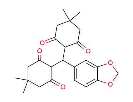 Molecular Structure of 103047-63-8 (benzo[1,3]dioxol-5-yl-bis-(4,4-dimethyl-2,6-dioxo-cyclohexyl)-methane)
