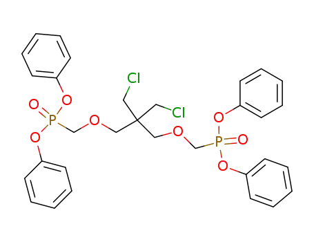 Molecular Structure of 74858-19-8 (tetraphenyl<4,4-bis(chloromethyl)-2,6-dioxaheptamethylene>bis-phosphonate)