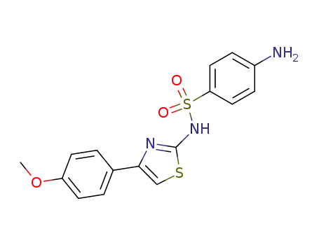 Molecular Structure of 77925-50-9 (Benzenesulfonamide, 4-amino-N-[4-(4-methoxyphenyl)-2-thiazolyl]-)