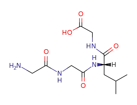Molecular Structure of 4905-26-4 (Glycine, N-[N-(N-glycylglycyl)-L-leucyl]-)