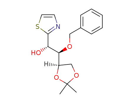 (1S,2R)-2-Benzyloxy-2-((R)-2,2-dimethyl-[1,3]dioxolan-4-yl)-1-thiazol-2-yl-ethanol