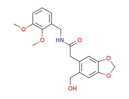 1,3-Benzodioxole-5-acetamide, N-[(2,3-dimethoxyphenyl)methyl]-6-(hydroxymethyl)-