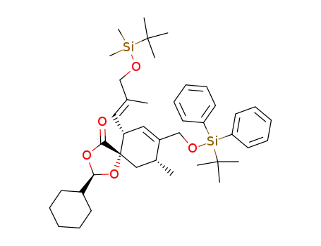 (2R,5S,6R,9R)-6-[(E)-3-(tert-Butyl-dimethyl-silanyloxy)-2-methyl-propenyl]-8-(tert-butyl-diphenyl-silanyloxymethyl)-2-cyclohexyl-9-methyl-1,3-dioxa-spiro[4.5]dec-7-en-4-one