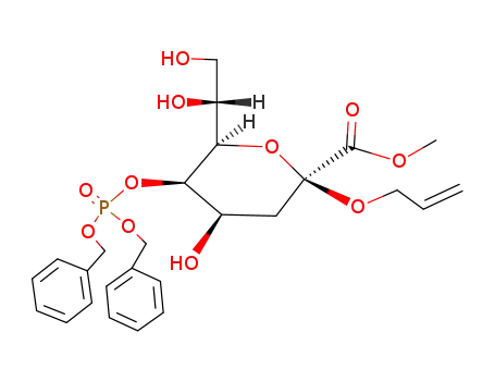 methyl <allyl 5-O-<bis(benzyloxy)phosphinoyl>-3-deoxy-β-D-manno-2-octulopyranosid>onate