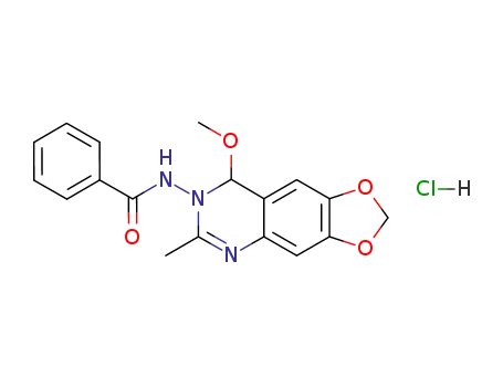 <i>N</i>-(8-methoxy-6-methyl-8<i>H</i>-[1,3]dioxolo[4,5-<i>g</i>]quinazolin-7-yl)-benzamide; hydrochloride