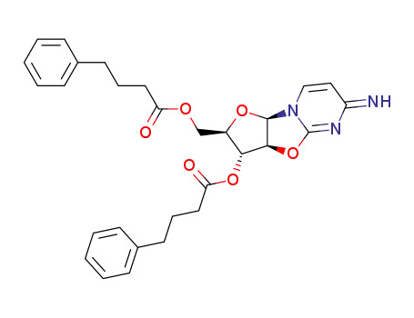 (3a<i>S</i>)-3<i>c</i>-(4-phenyl-butyryloxy)-2<i>t</i>-(4-phenyl-butyryloxymethyl)-(3a<i>r</i>,9a<i>c</i>)-2,3,3a,9a-tetrahydro-furo[2',3':4,5]oxazolo[3,2-<i>a</i>]pyrimidin-6-ylideneamine