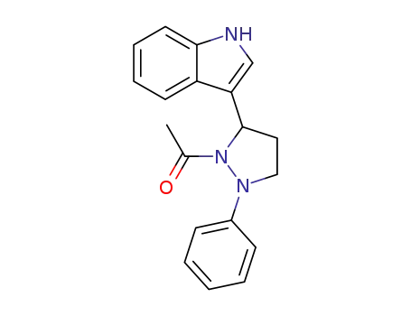 1-[5-(1H-Indol-3-yl)-2-phenyl-pyrazolidin-1-yl]-ethanone