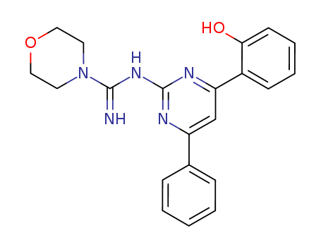 4-Morpholinecarboximidamide,N-[4-(2-hydroxyphenyl)-6-phenyl-2-pyrimidinyl]- cas  52872-50-1