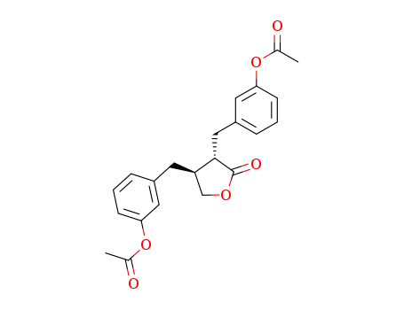 Acetic acid 3-[(3S,4S)-4-(3-acetoxy-benzyl)-2-oxo-tetrahydro-furan-3-ylmethyl]-phenyl ester