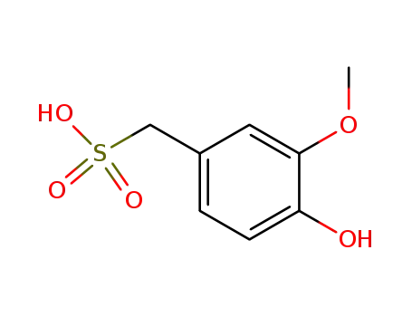 Molecular Structure of 28139-97-1 (Benzenemethanesulfonic acid, 4-hydroxy-3-methoxy-)
