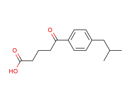 Molecular Structure of 91121-69-6 (5-[4-(2-methylpropyl)phenyl]-5-oxopentanoic acid)