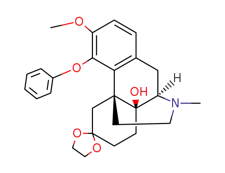 14-Hydroxy-3-Methoxy-17-Methyl-6-oxo-4-phenoxy-Morphinan 6-Ethylene Ketal