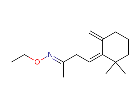 Molecular Structure of 79240-28-1 (4-[2,2-Dimethyl-6-methylene-cyclohex-(Z)-ylidene]-butan-2-one O-ethyl-oxime)