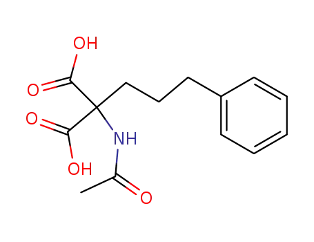 Molecular Structure of 62732-55-2 (Propanedioic acid, (acetylamino)(3-phenylpropyl)-)
