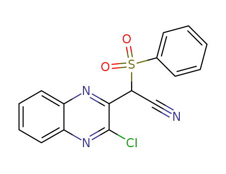 2-Quinoxalineacetonitrile,3-chloro-a-(phenylsulfonyl)-