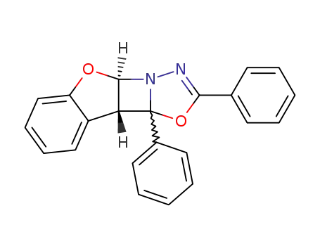 Molecular Structure of 65628-42-4 (2,9c-diphenyl-(4a<i>r</i>,9b<i>t</i>,9cξ)-9b,9c-dihydro-4a<i>H</i>-benzo[4',5']furo[3',2':3,4]azeto[2,1-<i>b</i>][1,3,4]oxadiazole)