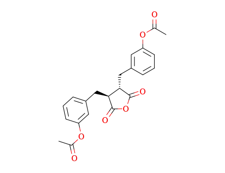 Acetic acid 3-[(3S,4S)-4-(3-acetoxy-benzyl)-2,5-dioxo-tetrahydro-furan-3-ylmethyl]-phenyl ester