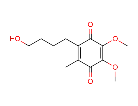 Molecular Structure of 58186-25-7 (2,5-Cyclohexadiene-1,4-dione,
2-(4-hydroxybutyl)-5,6-dimethoxy-3-methyl-)