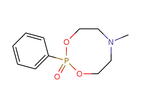 Molecular Structure of 52202-98-9 (2-Oxo-2-phenyl-6-methyl-1,3-dioxa-6-aza-2-phosphocynan)