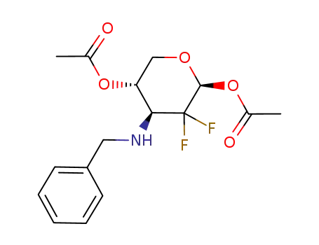 Acetic acid (2S,4S,5S)-5-acetoxy-4-benzylamino-3,3-difluoro-tetrahydro-pyran-2-yl ester