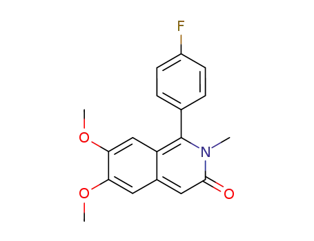 Molecular Structure of 82791-56-8 (1-(4-Fluoro-phenyl)-6,7-dimethoxy-2-methyl-2H-isoquinolin-3-one)