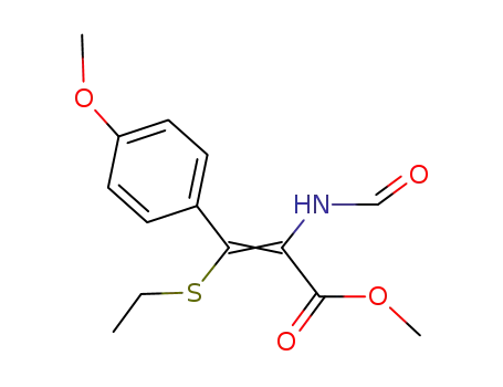 (E)-3-Ethylsulfanyl-2-formylamino-3-(4-methoxy-phenyl)-acrylic acid methyl ester