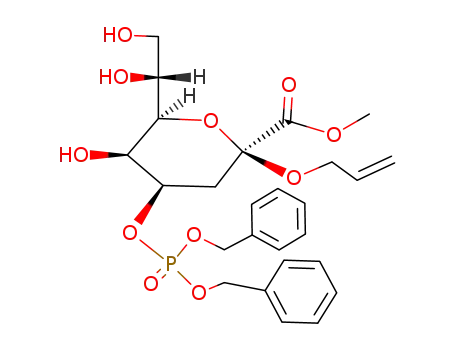 methyl <allyl 4-O-<bis(benzyloxy)phosphinoyl>-3-deoxy-β-D-manno-2-octulopyranosid>onate