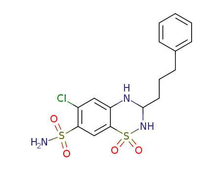6-chloro-1,1-dioxo-3-(3-phenyl-propyl)-1,2,3,4-tetrahydro-1λ<sup>6</sup>-benzo[1,2,4]thiadiazine-7-sulfonic acid amide