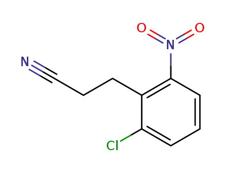 Molecular Structure of 113508-13-7 (2-(6-chloro-2-nitrophenyl)propionitrile)