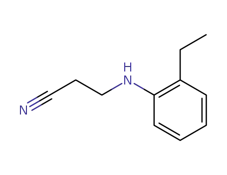 Molecular Structure of 103853-31-2 (<i>N</i>-(2-ethyl-phenyl)-β-alanine nitrile)