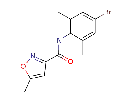 Molecular Structure of 130403-20-2 (N-(4-bromo-2,6-dimethylphenyl)-5-methylisoxazole-3-carboxamide)