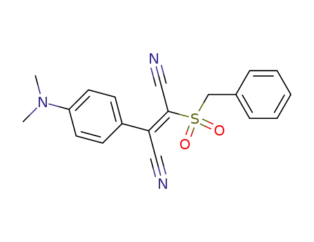 4-<2-Benzylsulfonyl-1,2-dicyan-vinyl>-N,N-dimethyl-anilin