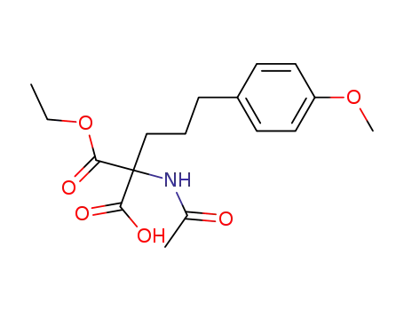 Molecular Structure of 62732-51-8 (Propanedioic acid, (acetylamino)[3-(4-methoxyphenyl)propyl]-,
monoethyl ester)