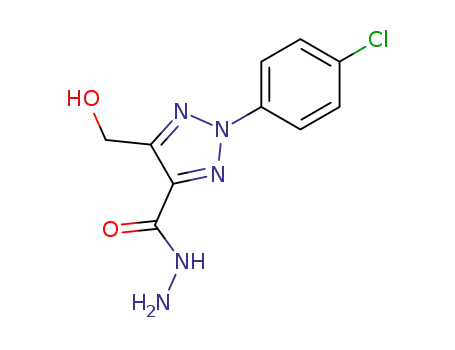 Molecular Structure of 89157-66-4 (2H-1,2,3-Triazole-4-carboxylic acid,
2-(4-chlorophenyl)-5-(hydroxymethyl)-, hydrazide)