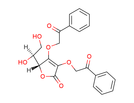 5-(1,2-dihydroxyethyl)-3,4-diphenacyloxy-5H-furan-2-one cas  17405-97-9