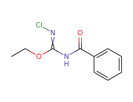 Molecular Structure of 62432-59-1 (Carbamimidic acid, N-benzoyl-N'-chloro-, ethyl ester)