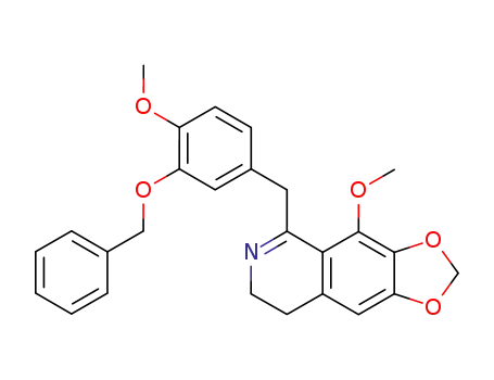 Molecular Structure of 52346-01-7 (5-(3-benzyloxy-4-methoxy-benzyl)-4-methoxy-7,8-dihydro-[1,3]dioxolo[4,5-<i>g</i>]isoquinoline)
