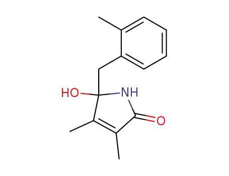 2H-Pyrrol-2-one,
1,5-dihydro-5-hydroxy-3,4-dimethyl-5-[(2-methylphenyl)methyl]-