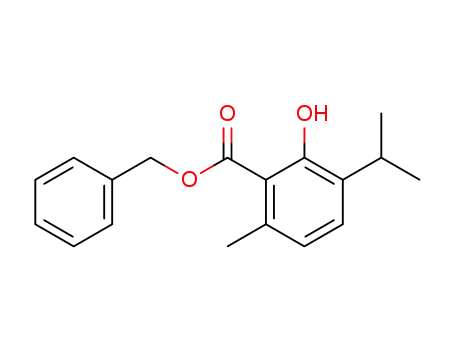 Benzoic acid, 2-hydroxy-6-methyl-3-(1-methylethyl)-, phenylmethyl ester