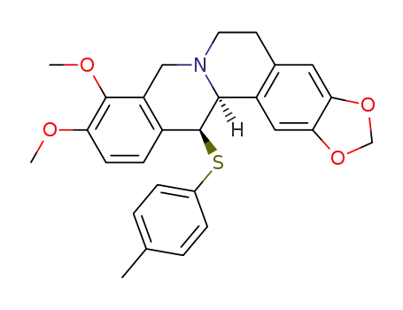(13S,13aS)-9,10-Dimethoxy-13-p-tolylsulfanyl-5,8,13,13a-tetrahydro-6H-[1,3]dioxolo[4,5-g]isoquino[3,2-a]isoquinoline