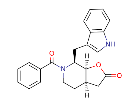 Furo[2,3-c]pyridin-2(3H)-one,6-benzoylhexahydro-7-(1H-indol-3-ylmethyl)-, (3aa,7a,7ab)- (9CI) cas  30338-80-8